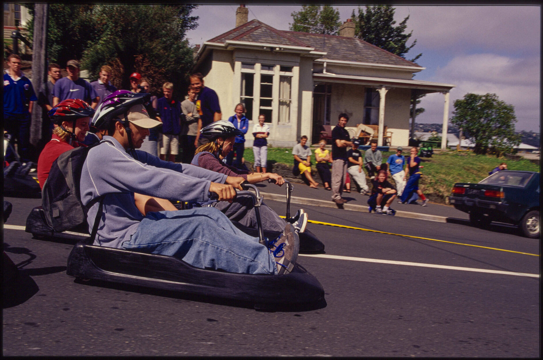 Luge racing on Clyde Street