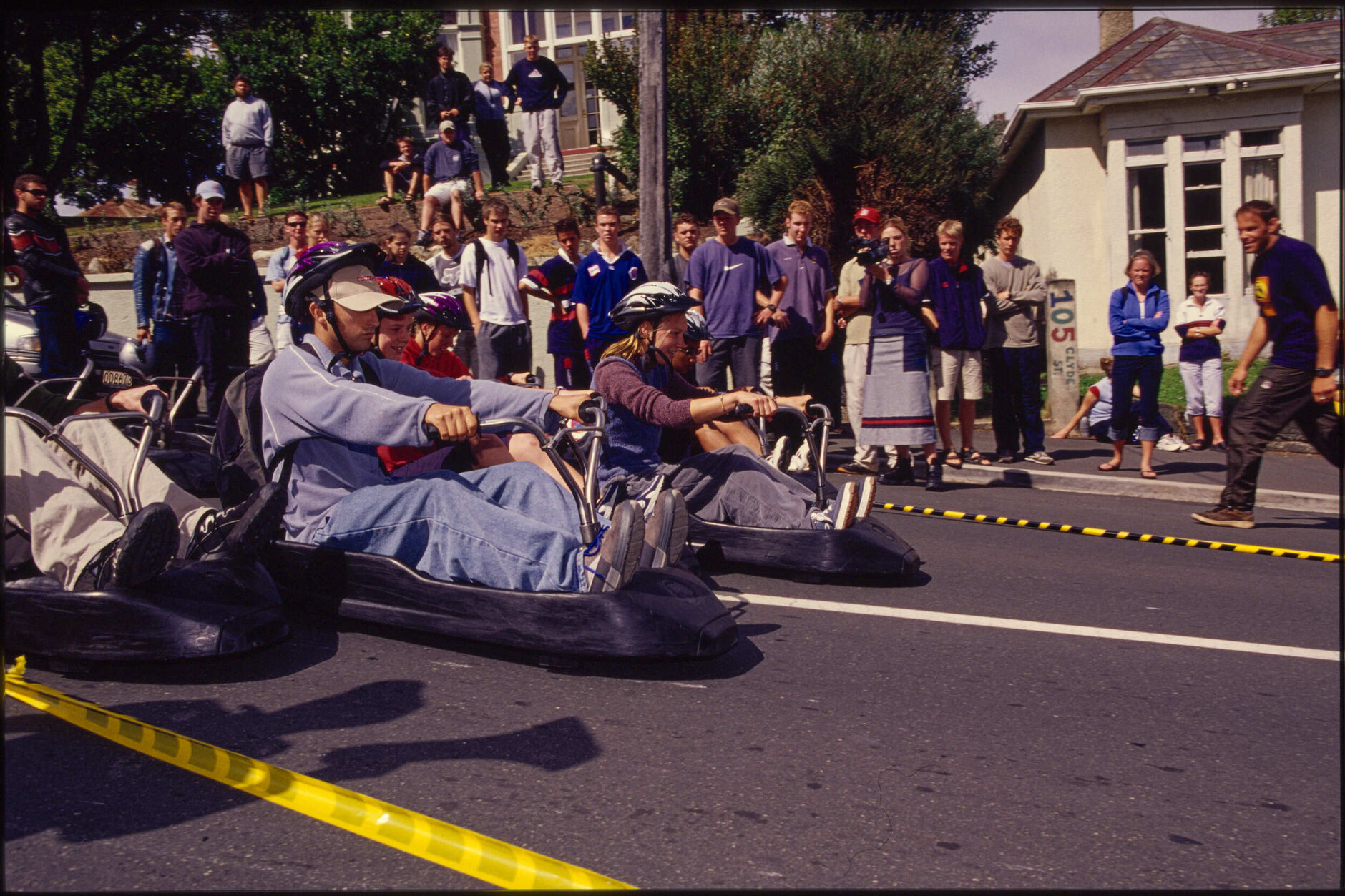 Luge racing on Clyde Street