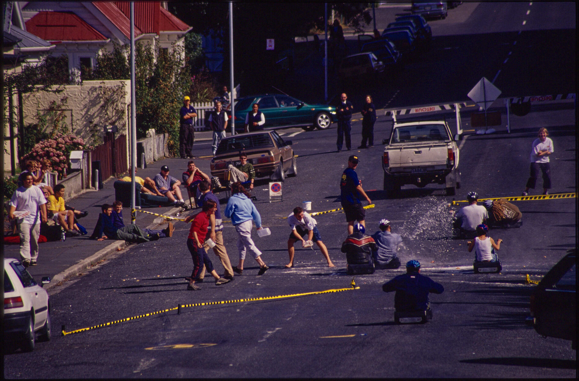 Luge racing on Clyde Street