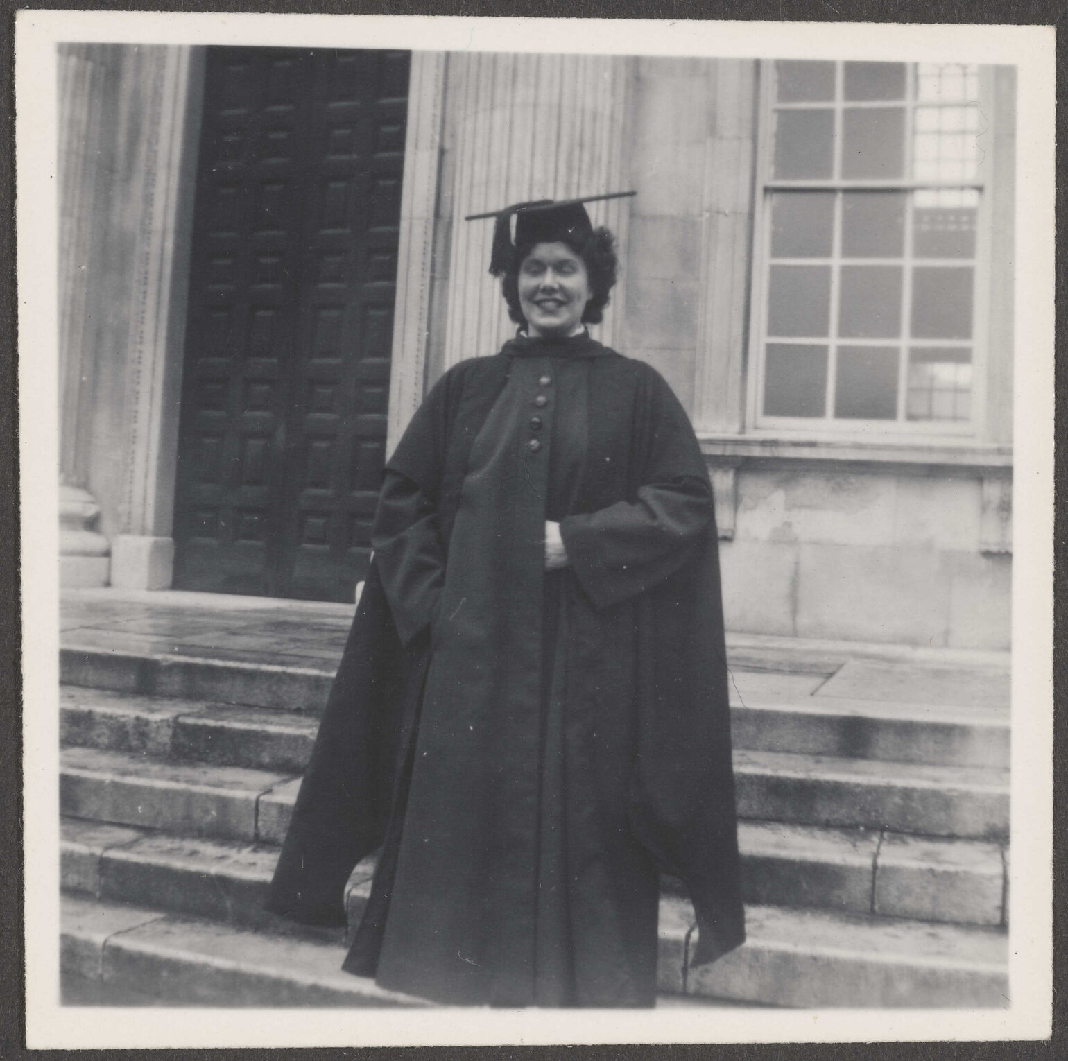 Brenda Slade wearing academic regalia