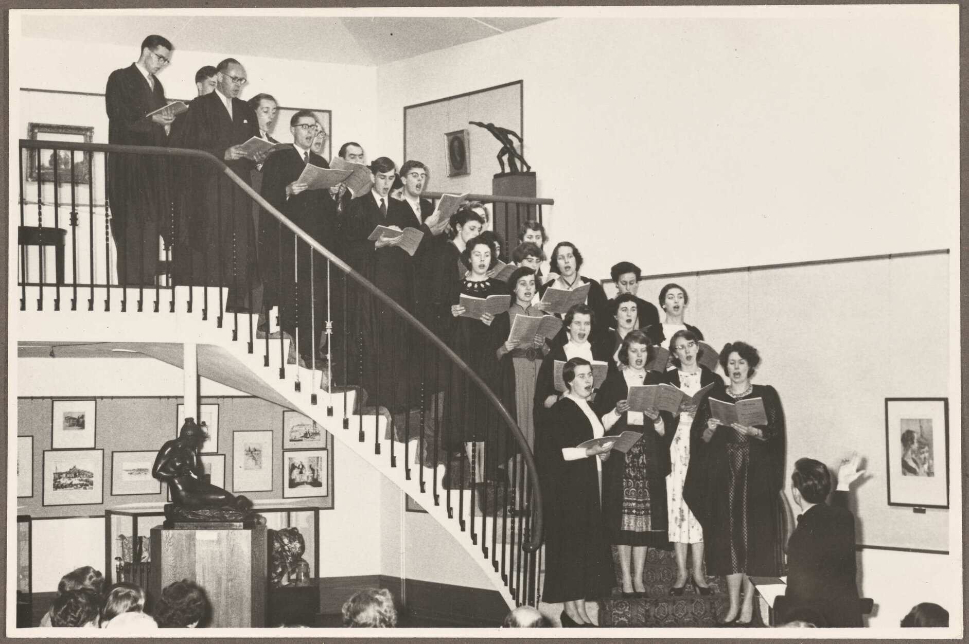A Capella Choir of Otago University performing in Dunedin Public Art Gallery