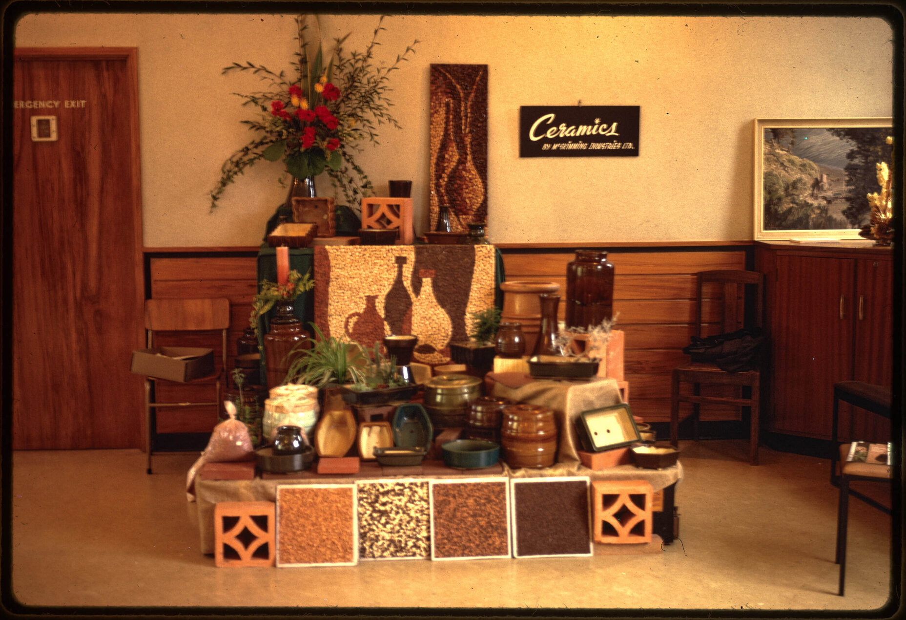 McSkimming Industries ceramics display at YWCA National Rose Show