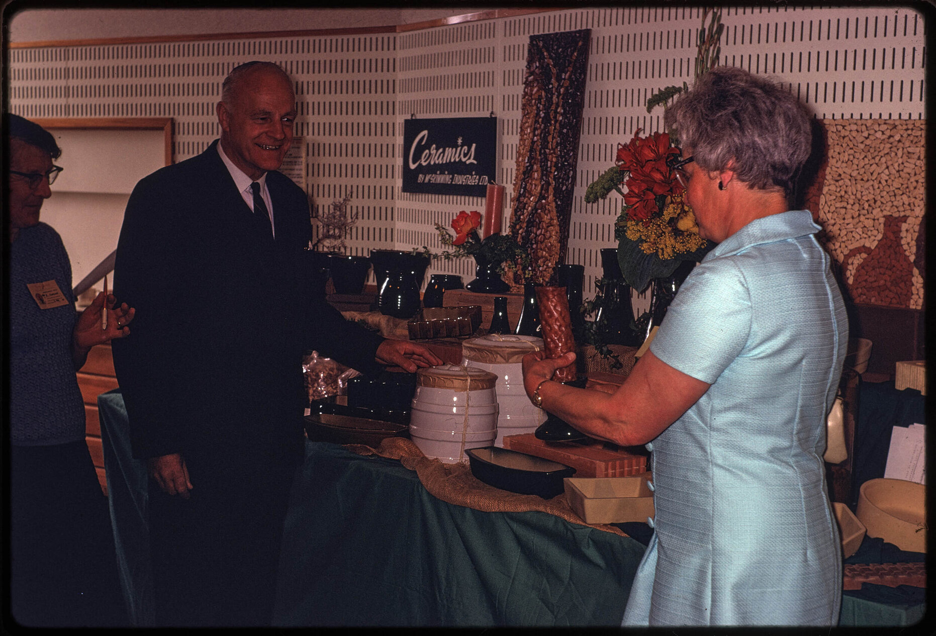 Keith Shore with McSkimming Industries ceramics display