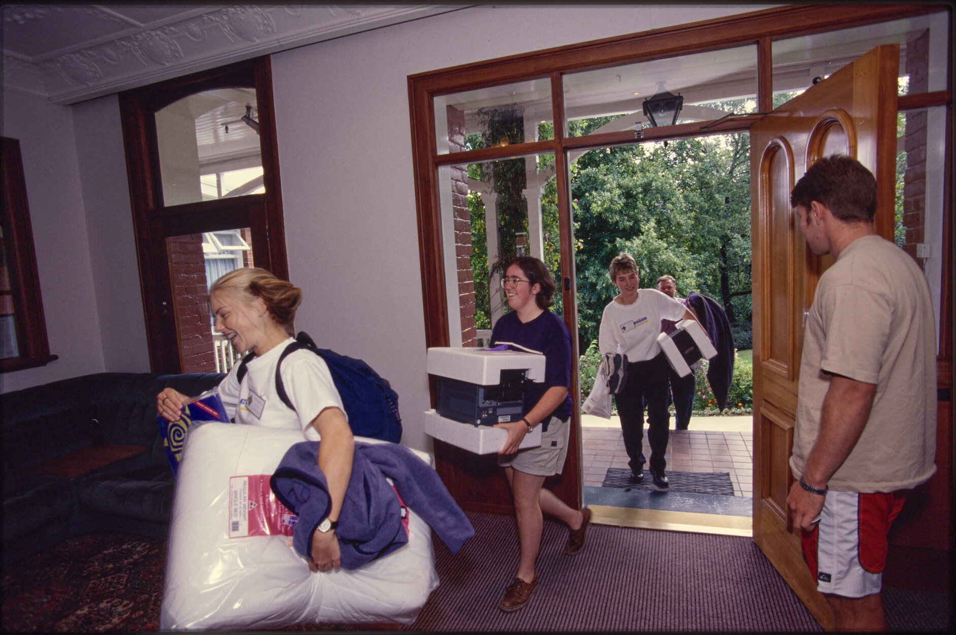 Students arriving at St Margaret's College