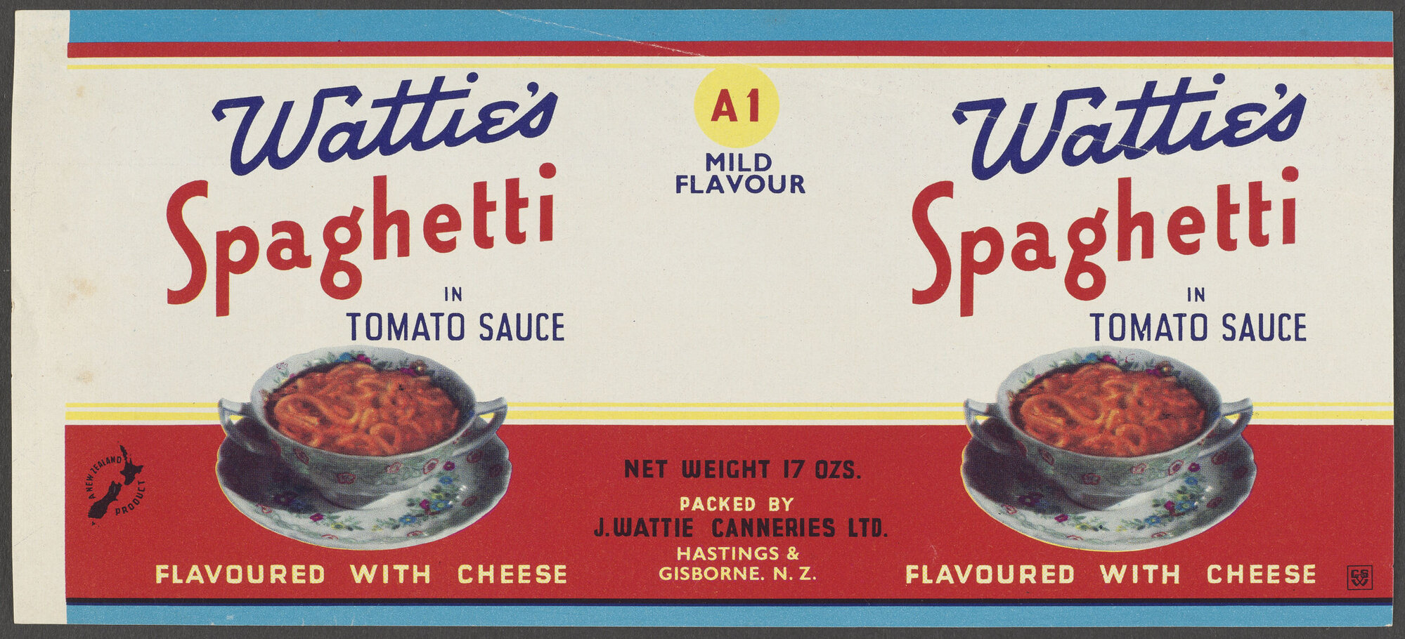 "Wattie's Spaghetti In Tomato Sauce Flavoured With Cheese"