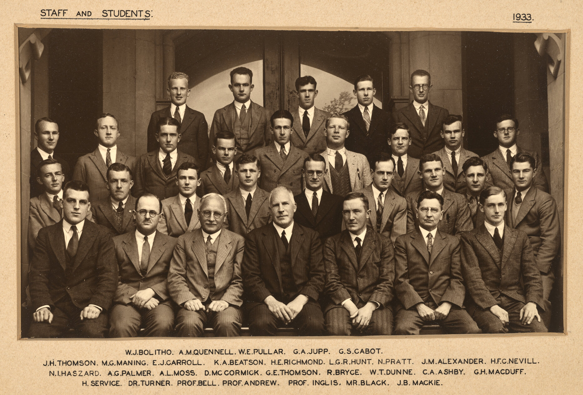 Staff and students [School of Mines]