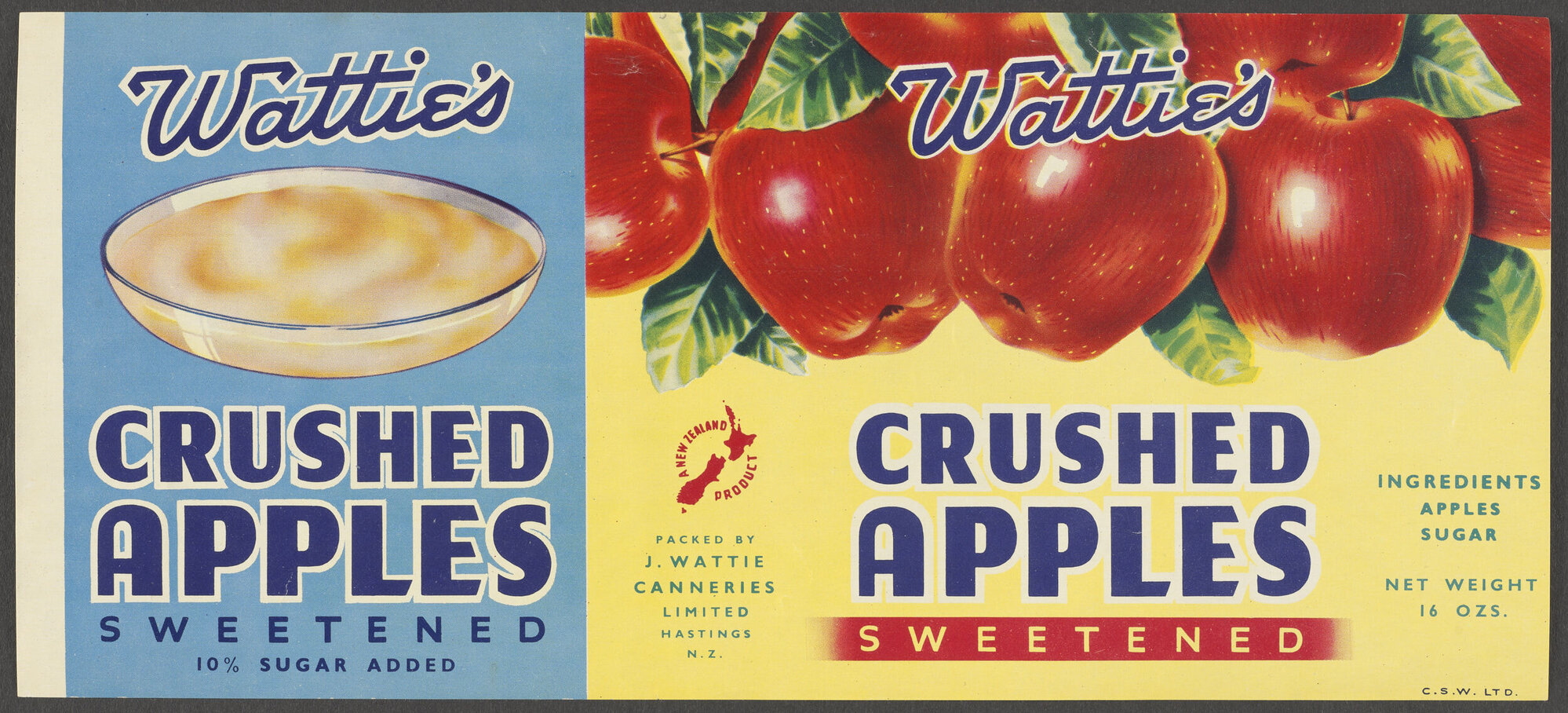 "Wattie's Crushed Apples Sweetened"