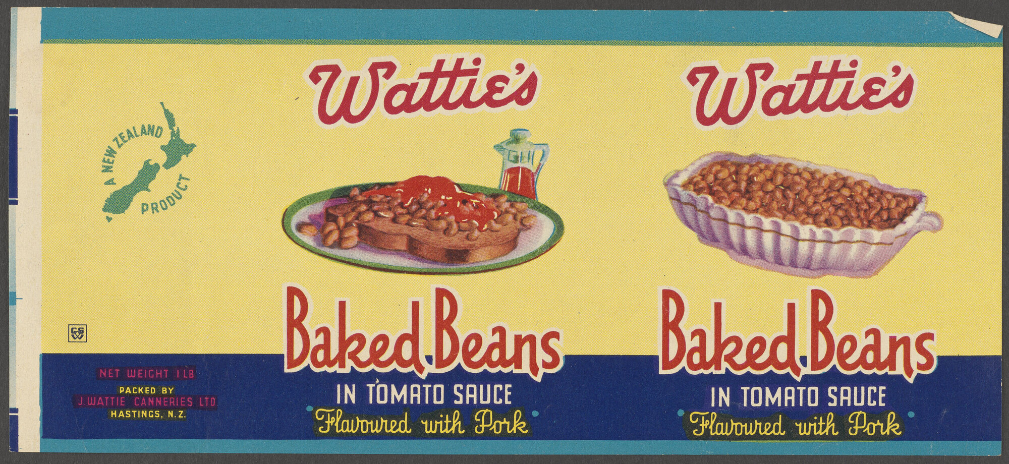 "Wattie's Baked Beans In Tomato Sauce Flavoured with Pork"