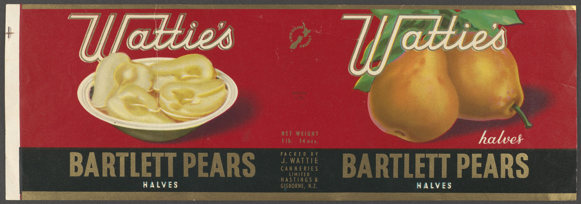 "Wattie's Bartlett Pears Halves"