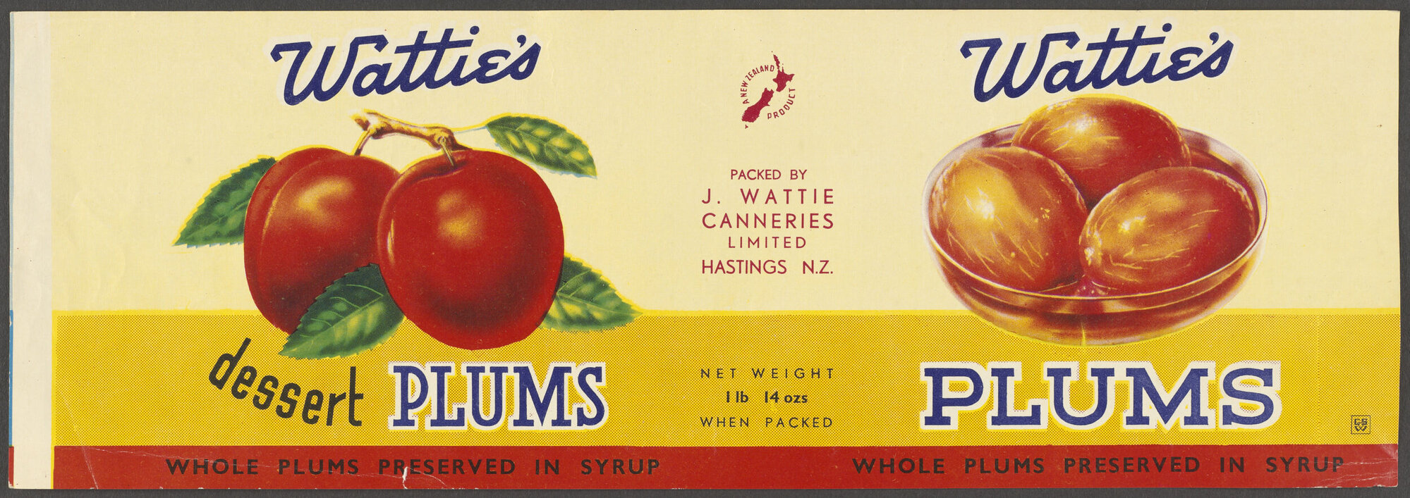 "Wattie's dessert Plums"
