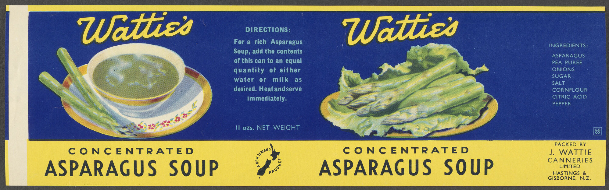"Wattie's Concentrated Asparagus Soup"