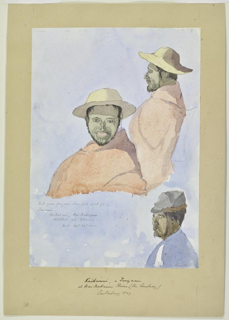 That grim ferryman whom poets speak of - Tainui. Kaikainui - Wai Makariri, sketched at Akaroa