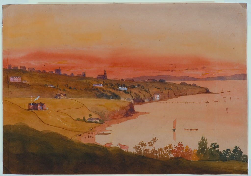 Auckland, from St George&rsquo;s Bay, 1856 (above Mr Blackett&rsquo;s house.)