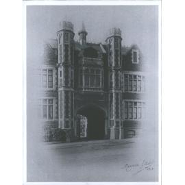 1924 Entrance archway from Union St. linking school of Mines and Allen Hall Building