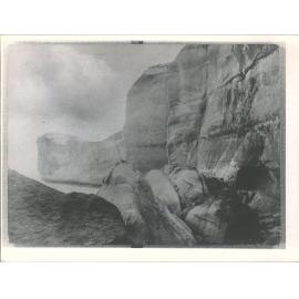 Dunedin, St Clair, Tunnel Beach, 'Cliffs at Green Island near Dunedin'