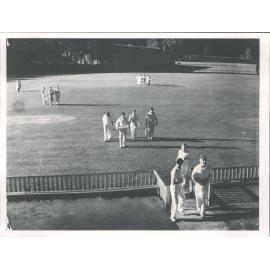 Dave Haton & John McFarlane leaving University Oval