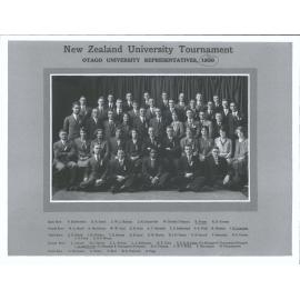 "New Zealand University Tournament Otago University Representatives" (R. Fraser, Knox 1930)