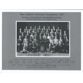 "New Zealand University Tournament Otago University Representatives" (R. Fraser, Knox 1930)