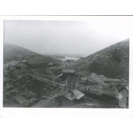 View of works looking West to  River