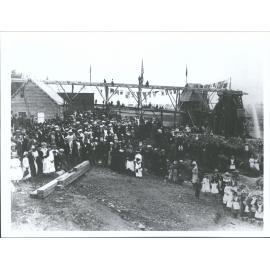 Opening of the Ross Mining Company's hydraulic pumping engine