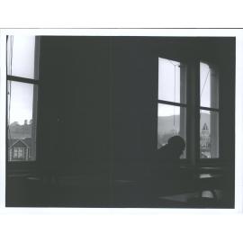 Reading room Looking through windows