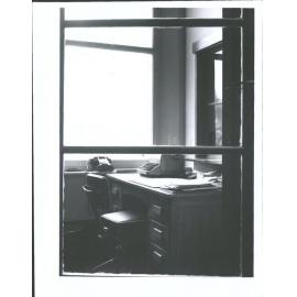 Looking through door of librarian's room