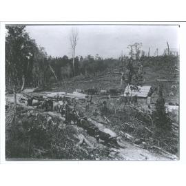 Omahuta "Getting logs away on a timber waggon"