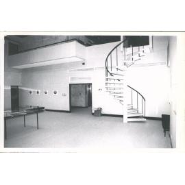 Two Centuries of NZ Art - stairs from 1st floor to mezzanine looking south