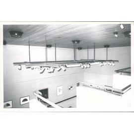 1st floor lighting grid from mezzanine looking NE