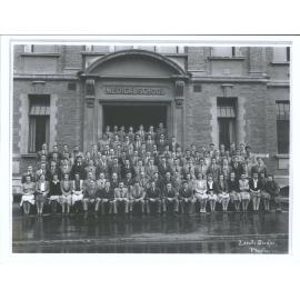 3rd row from back, 3rd from right end ; M. Weston.