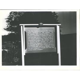 Freezing Works NZHPT Plaque