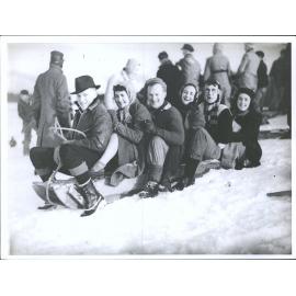 Sleighing at Flagstaff, Dunedin