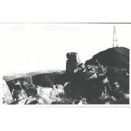 Mt Cargill  at right T.V. Transmitting mast, second ridge,  distant left Dunedin South