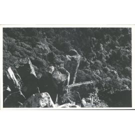 Mt Cargill Organ Pipe formation  looking down face to valley below
