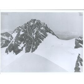 (8200 feet) from the summit of the white pyramid the exact summit of which appears in the foreground first ascent by A. J. Scott