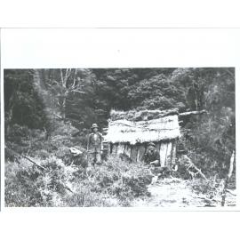 HOME SWEET HOME -  D. [Simm]  & G Shaw - well-known runholders of West Otago's backblocks at their hut at head of East Eglington