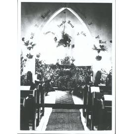 Holy Trinity Anglican Church decorated for Harvest Festival