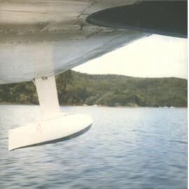 West coast 3km past Fitzroy store, View from amphibian plane (Port Fitzroy to Mechanics Bay, A'kland) of N.E. outer reaches of P