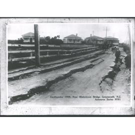 Earthquake 1929, near Blaketown Bridge, Greymouth, N.Z.
