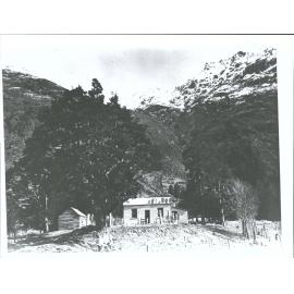 "Home of John Aspinall, Matukituki, Valley 1930"