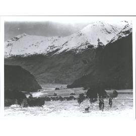 "From Cascade terrace looking down valley to shotover Face & Shotover saddle