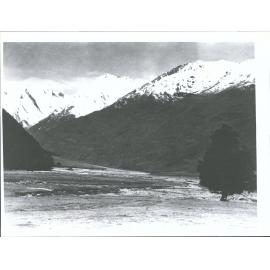 "Taken from Cascade Creek near Aspiring Hut looking down Valley.
