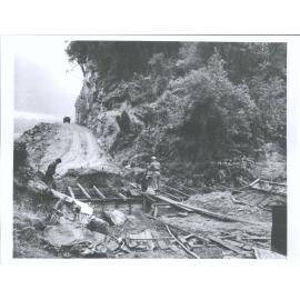 Work on a bridge on Haast Road