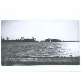 Boating on the Lake, Hamilton, N.Z.