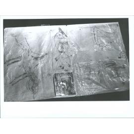 "Assembly of stylised Ships, & horses with riders."