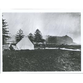 Camped on beach at Napier