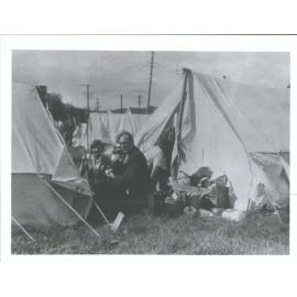 Camping out after eathquake