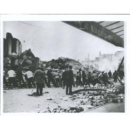 Clearing debris Main Street Hastings