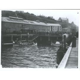 Bluejackets & Marines landing --  to attend the funeral of seaman Bonner