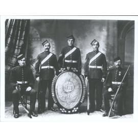 N.Z.E.V, No 2 Engineers . Winners of Ladies Challenge Shield, 1907